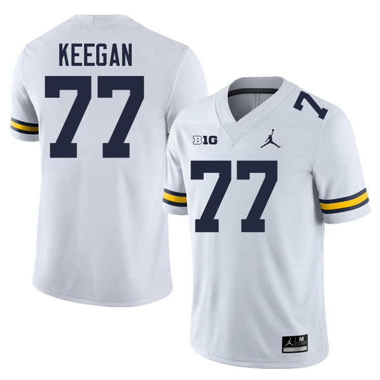 Trevor Keegan Michigan Jersey,Michigan Wolverines #77 Trevor Keegan Jersey Youth-White